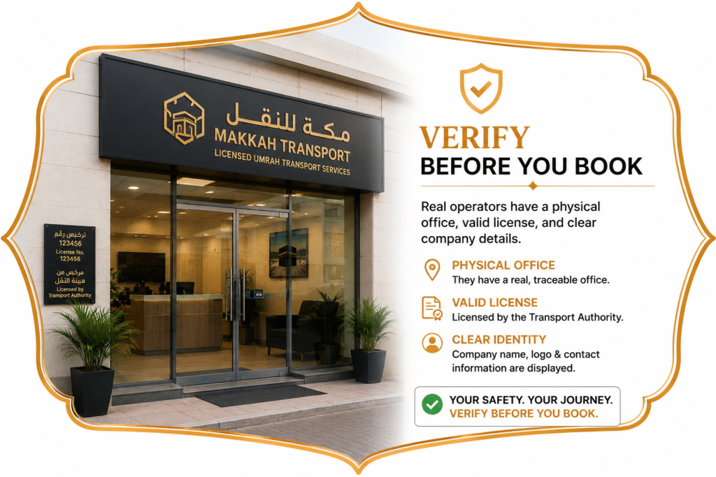 Nusuk transport proof — how to verify a TGA-licensed ground transport operator